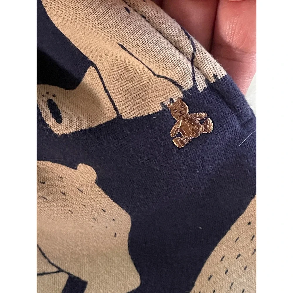 Gap Baby Boy's Navy Blue Cream Polar Bear Long Sleeve Top & Jogger Set Size 6